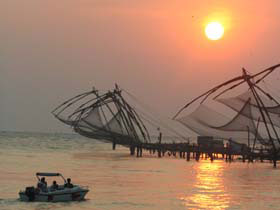 Chinese fishing nets in Fort Cochin