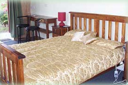 Bedroom in unit 2, Tasmania