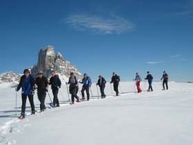 Snowshoeing holiday in the Dolomites