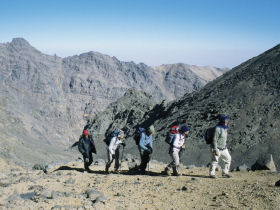 Walking in Atlas Mountains, Morocco