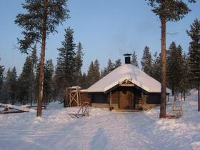 Family winter sports holiday in Finland