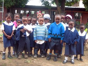 Teaching children in Zambia