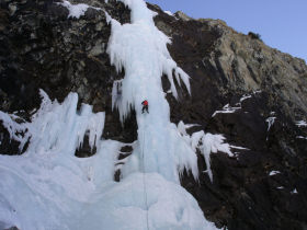 Ice climbing holiday in the French Alps