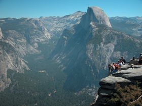 Small group camping holiday in America