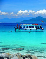 Clear blue waters on Vietnam Reunification Express