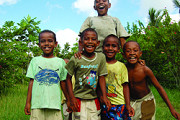 Local people on community holiday in Fiji