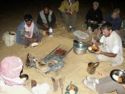 Camp dinner on Egypt adventure holiday