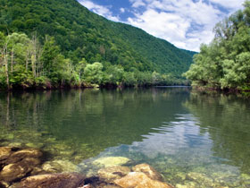 River Kolpa in Slovenia