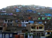 Shanty town, community work with children in Peru