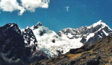 Mountain view on Peru trekking holiday, Lares