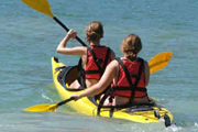 Kayaking the Lamu archipelago, Kenya - tandem kayakers