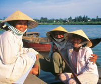 Ladies in Hoi An on Cambodia and Vietnam holiday