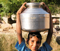 Samode water boy on India holiday