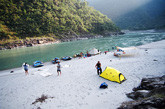 Beach on India rafting holiday