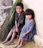 Children at Samthar, Indian Himalayas village homestay