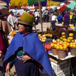 Local market on South America adventure