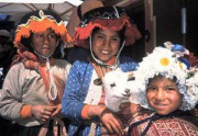 Local children on Peru family adventure