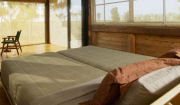 Bedroom, luxury bush accommodation, Australia
