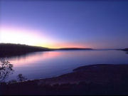 Sunset, Remote beach bush camp