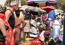 Market, Gambia tour