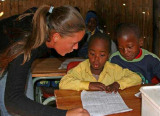 Children on Swaziland teaching and sports volunteering holiday