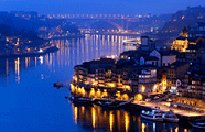 City lights on Portugal cycling holiday