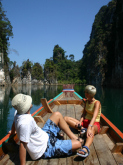 Boat on Khao Sok rainforest adventure