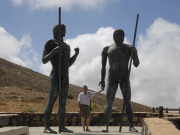 Statues of Majorero warriors on Fuerteventura. Photo by Nick Haslam