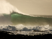 Cotillo wave on Fuerteventura. Photo by Peter Brabants Natural Surf Camp