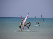 Learning to windsurf on Fuerteventura. Photo by Rene Egli Windsurfing And Kitesurfing Pro Center