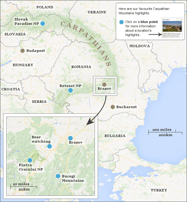 Горы карпаты карта