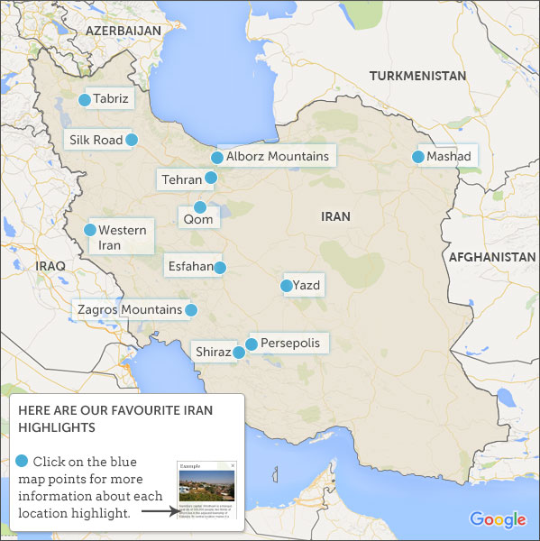 iran map highlights