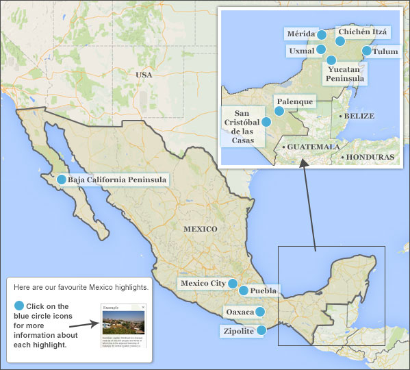 mexico map highlights