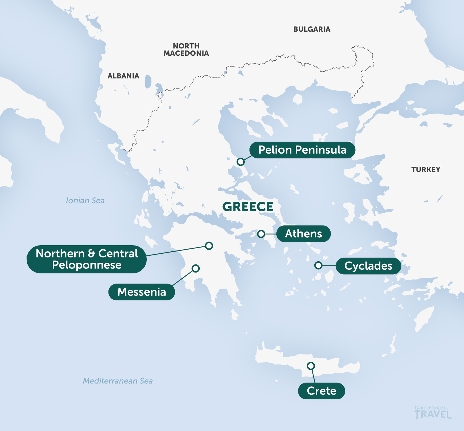 Greece cycling routes map