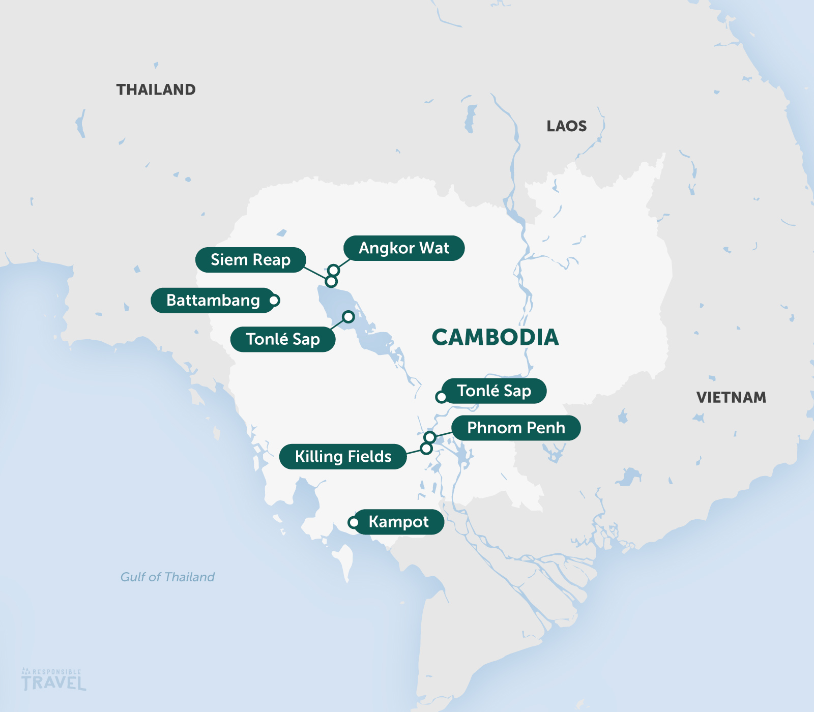 Cambodia cycling highlights map