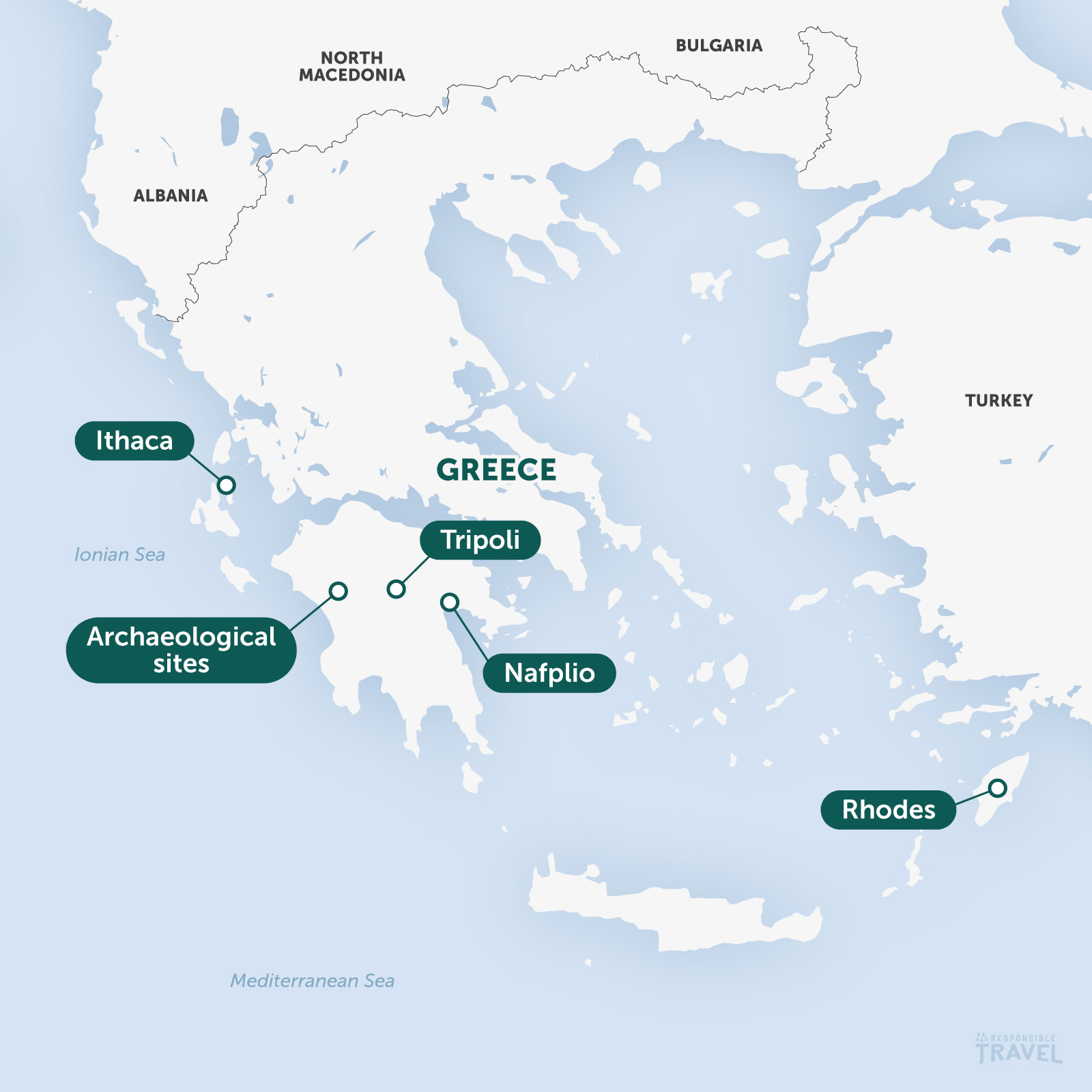 Greece family holiday map