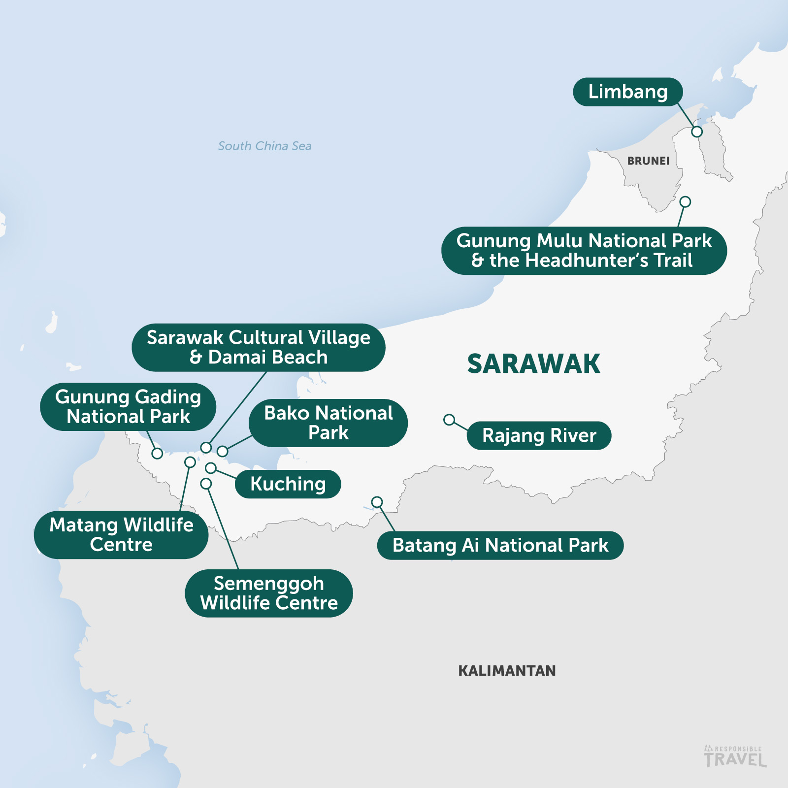 Sarawak highlights map