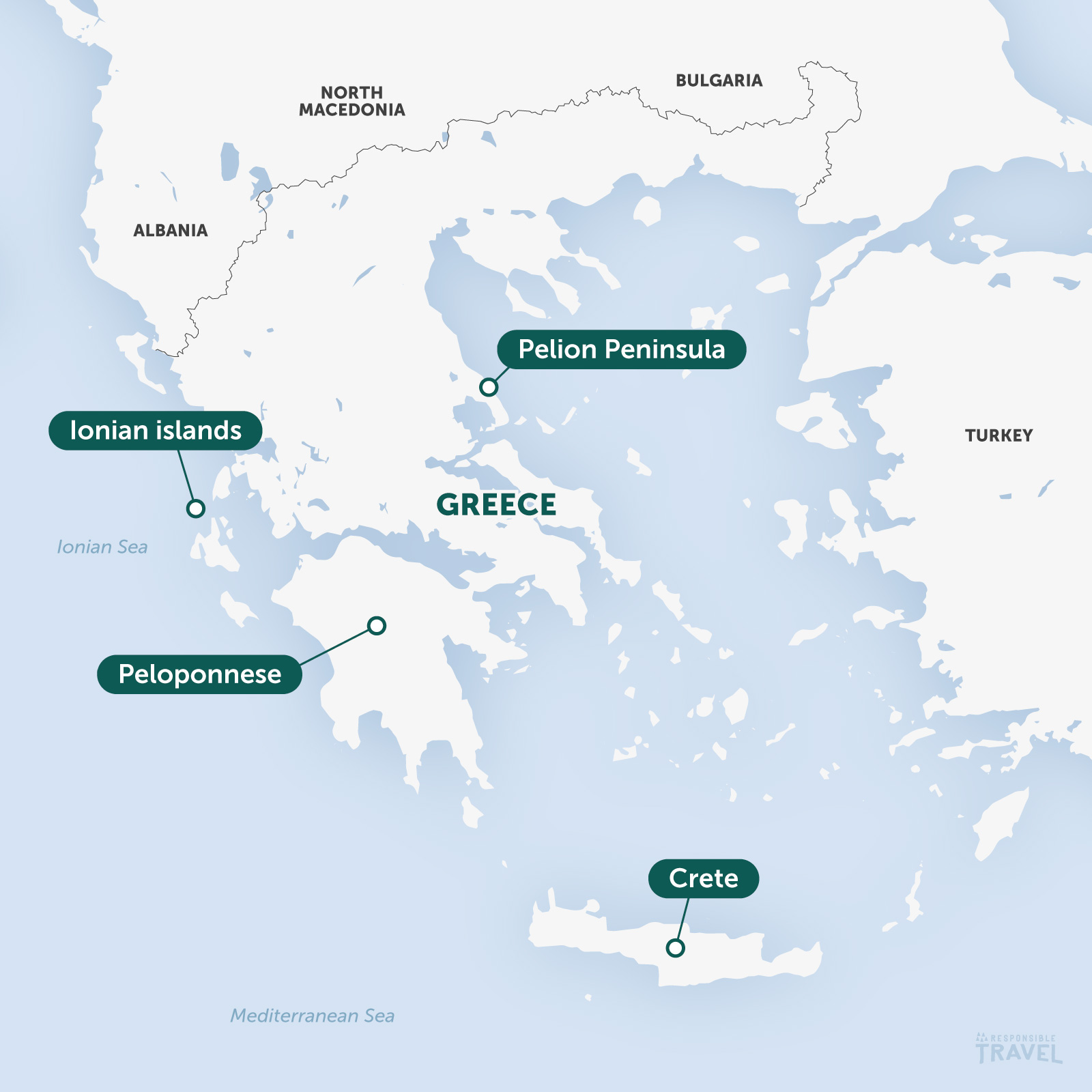 Greece wellness holidays map