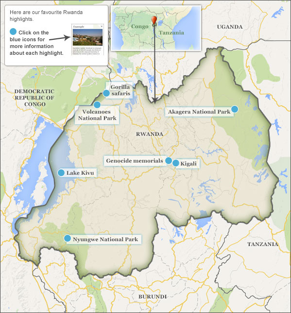 Rwanda River Map