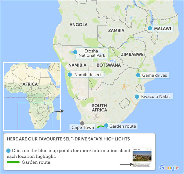 Self Drive Safaris Map And Highlights