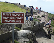 Going into private land