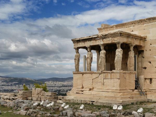 Greece in winter holiday