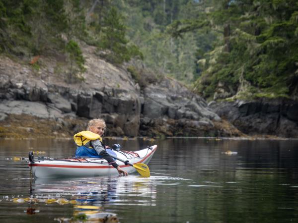 Family kayaking tour, Vancouver Island