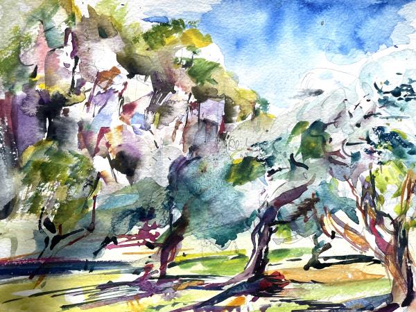 Watercolour painting and walking holiday in Greece