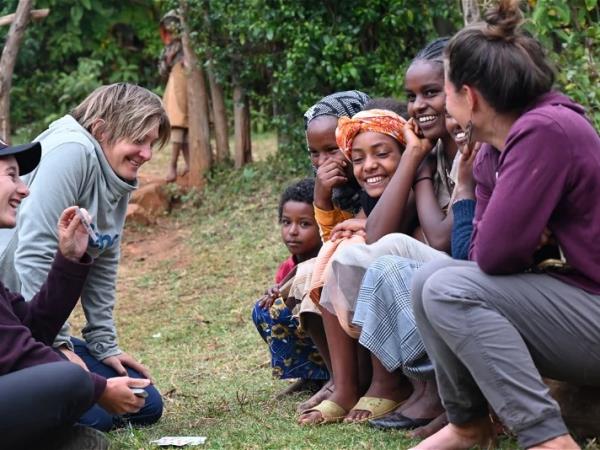 Community hiking in Gurage, Ethiopia