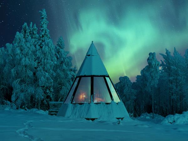 Finland Northern Lights and glass aurora cabin holiday