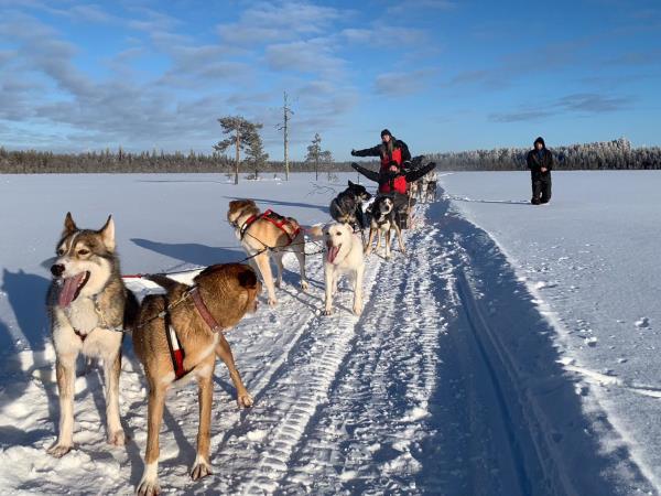 Family winter activity holiday in Finland