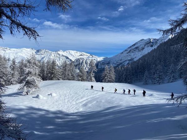 Snowshoeing in the French Alps