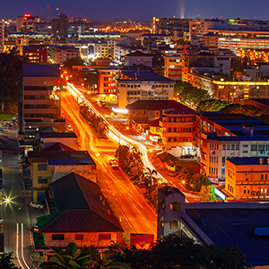 Main towns & cities in Borneo