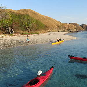 Sea kayaking in the Komodo Islands